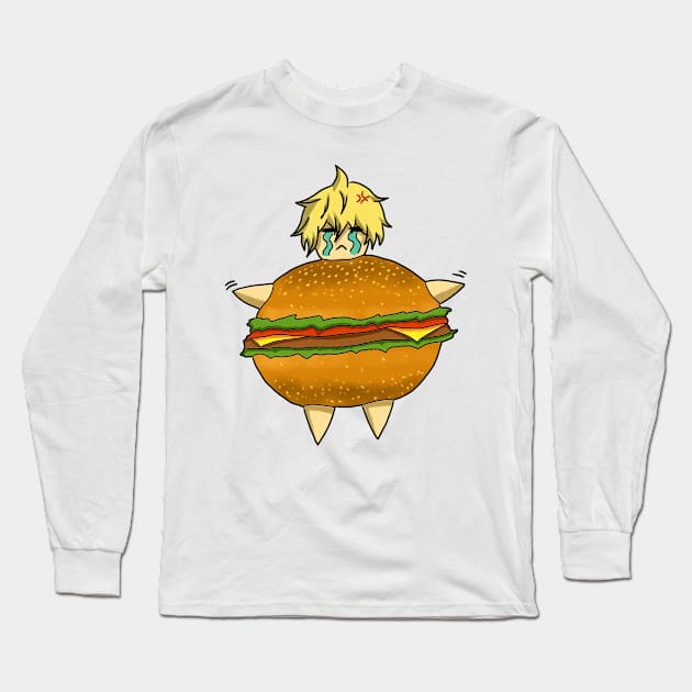 Chibi hamburger Long Sleeve T-Shirt by Nezumi1998